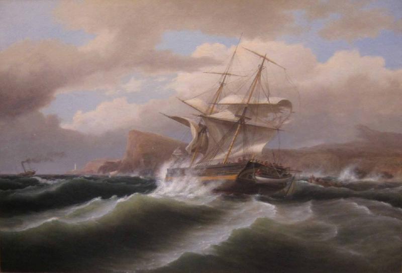 Thomas Birch An American Ship in Distress oil painting image